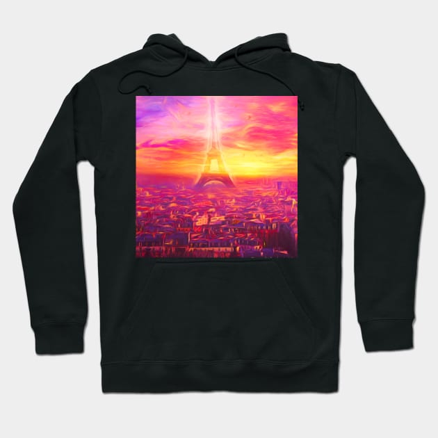 Pink Paris Hoodie by jasminaseidl